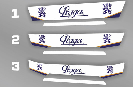 Praga Kart Helmet visor Sticker (Karting, Motorsport)